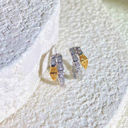 White and Yellow Diamond Serpenti Earring D0.26ct 18K White Gold - Jiaxyk